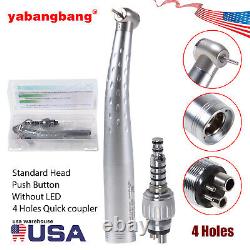 1-10 Dental Handpiece High Speed Air Turbine + 4 Hole quick Coupler Fit NSK/KaVo