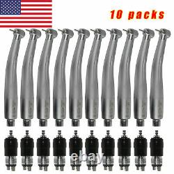 10 NSK Style Dental High Speed Handpiece Push Button with Quick Coupler 4-Hole M4