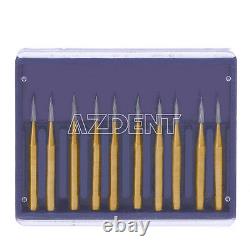 10 Pks Dental High Speed Handpiece Lab Burs Tungsten Carbide Drills FG7901 Kit
