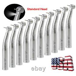10 YABANGBANG dental 6 holes high speed push button LED quick connect handpiece