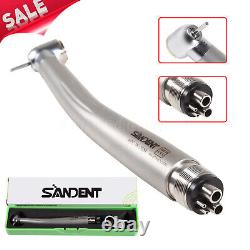 10pcs SANDENT Dental High Speed Handpiece Push Button Turbine Spray 4 holes UK