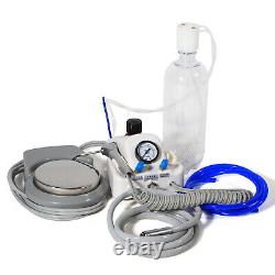 4-Hole Portable Dental Handpiece Compressor Turbine Unit 3 Way Air Water Syringe