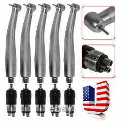 5 NSK STYLE Dental High Speed Handpiece + Quick Coupler 4 Holes Swivel Coupling