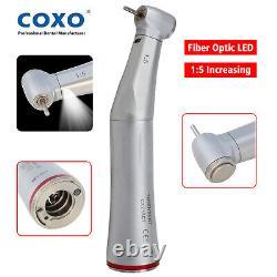 COXO Dental High Speed Electric Handpiece 15 Fiber Optic Contra Angle LED Motor