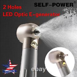 Dental LED Fiber Optic E-generator High Speed Handpiece 3-Spray 2/4Holes Turbine