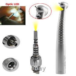 Dental LED Fiber Optic High Speed turbine handpiece + Quick Coupler 6H UK