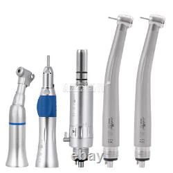 NSK Style Dental High Low Speed Handpiece Kit Contra Angle Straight Air Motor