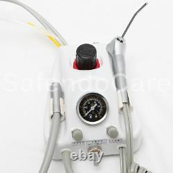 Portable Dental Teeth Air Turbine Unit Syringe & 2 High Speed Handpiece 4Hole UK