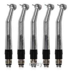 5dental High Speed Big Head Handpiece Push With 4 Holes Coupler Swivel Fit Nsk