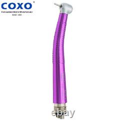 COXO Turbine à air de haute vitesse pour pièce à main dentaire colorée avec anti-rétraction 2/4 trous