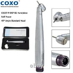 Coxo Dental 45° Led Chirurgical Pièce À Main Haute Vitesse Auto-alimentation Turbine 2 Trous Nsk
