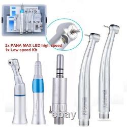 Dental NSK Type LED PANA MAX High Speed Handpiece+Low Speed EX203C Kits 2Hole can be translated to: 'Kit de haute vitesse Dental NSK Type LED PANA MAX Handpiece + Kit de faible vitesse EX203C à 2 trous' in French.