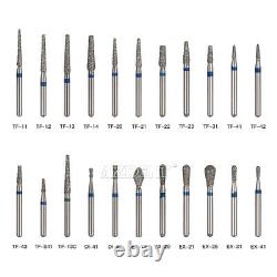 U Choisir 1500pcs Dentaire Haute Vitesse Handpiece Diamond Burs Tooth Drills 150 Types